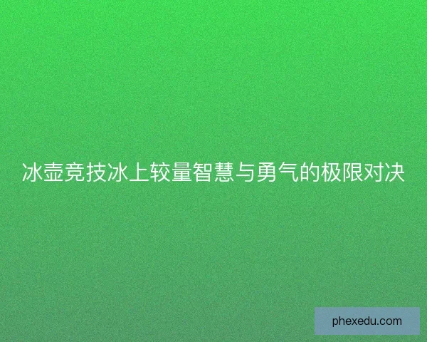 冰壶竞技冰上较量智慧与勇气的极限对决